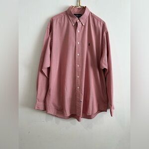 Ralph Lauren Polo Mens sz. XL Red White Long Sleeve Button Down Shirt